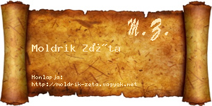 Moldrik Zéta névjegykártya